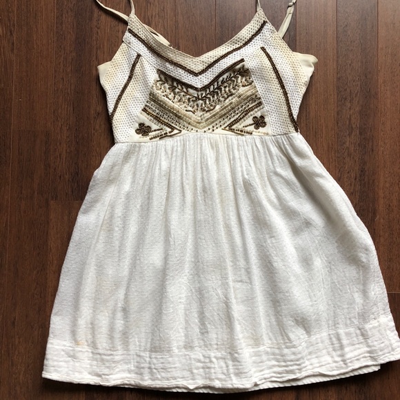 Beaded White Sun Dress - Picture 1 of 5